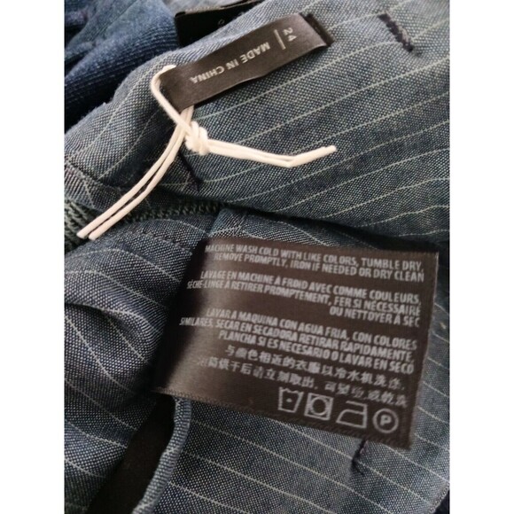 AG Adriano Goldschmied Pentra Pants Tie Frt Belt Blue Paperbag Jogger High Waist - Picture 5 of 11